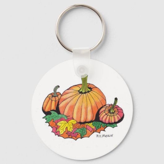 Pompoenen, sleutelhanger (Voorkant)