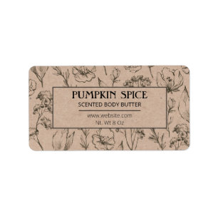 Pompoenen Smeerkeuken Boter Etiketten voor zakelij