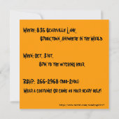 Pompoenen, soep en gestripte achtergrond kaart (Achterkant)