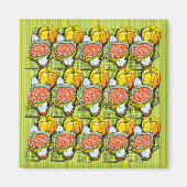 Pompoenen, soep en gestripte achtergrond magneet (Voorkant)