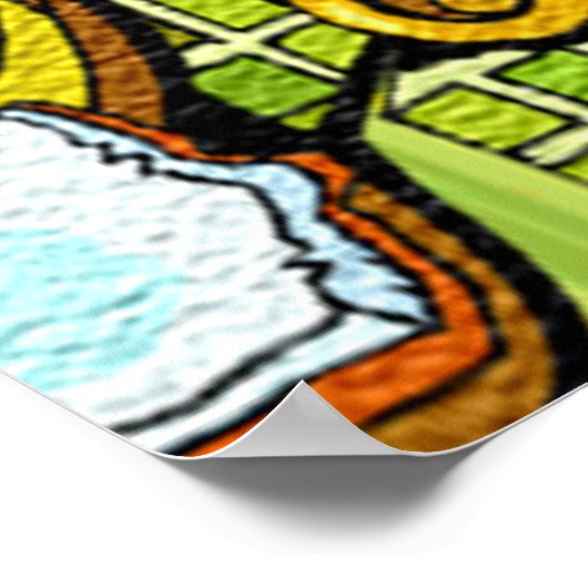 Pompoenen, soep en gestripte achtergrond poster (Hoek)