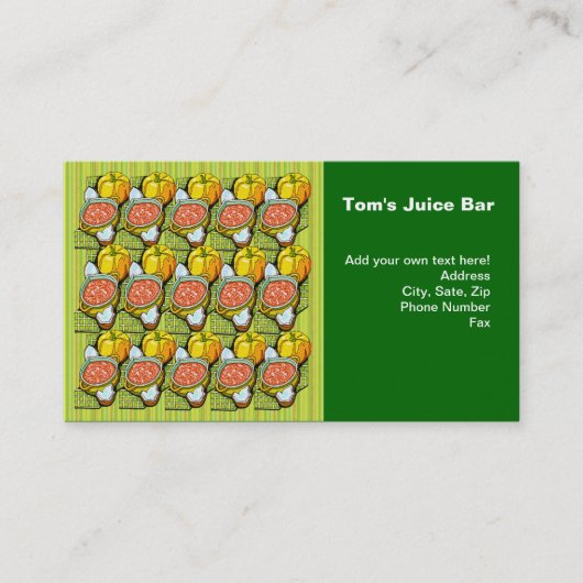 Pompoenen, soep en gestripte achtergrond visitekaartje (Voorkant)