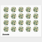 Pompoenen Squash  Botanische Print Ronde Sticker (Vel)