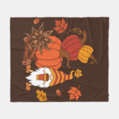Pompoenen, steranijs, kaneelstokjes, herfstlev fleece deken (Voorkant (Horizontaal))