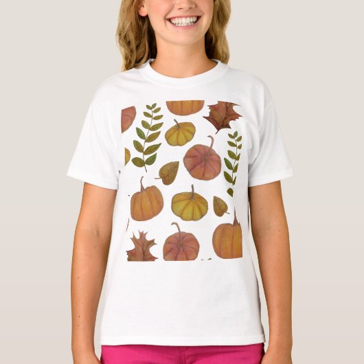 Pompoenen  t-shirt (Voorkant)