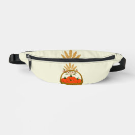 🍂 **Pompoenen & Tarwe Mand Fanny Pack** Heuptasje