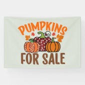 Pompoenen te koop verkopers spandoek (Horizontaal)