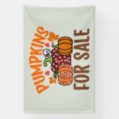 Pompoenen te koop verkopers spandoek (Verticaal)