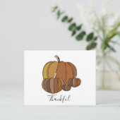 Pompoenen Thanksgiving Briefkaart (Staand voorkant)