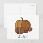 Pompoenen Thanksgiving Briefkaart (Voorkant / Achterkant)