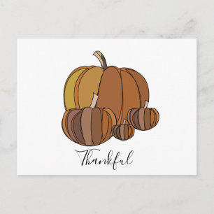 Pompoenen Thanksgiving Briefkaart