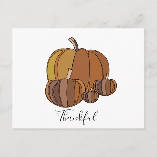 Pompoenen Thanksgiving Briefkaart (Voorkant)