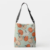 Pompoenen: Thanksgiving naadloos patroon. Crossbody Tas (Achterkant)