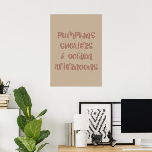 Pompoenen truien & gouden middagen poster