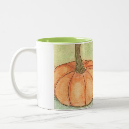 pompoenen tweekleurige koffiemok (Links)