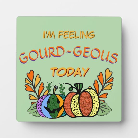 pompoenen van kalebas en Herfst Fotoplaat (Voorkant)