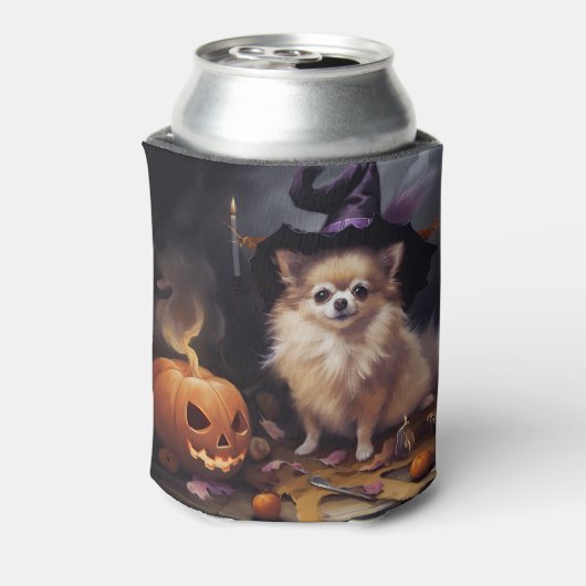 Pompoenen van Pommeren Halloween eng Blikjeskoeler (Blikje Achterkant)