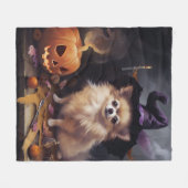 Pompoenen van Pommeren Halloween eng Fleece Deken (Voorkant (Horizontaal))