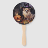 Pompoenen van Pommeren Halloween eng Handwaaier (Achterkant)