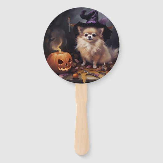 Pompoenen van Pommeren Halloween eng Handwaaier (Voorkant)