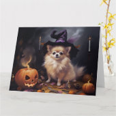 Pompoenen van Pommeren Halloween eng Kaart (Gele Bloem)