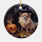 Pompoenen van Pommeren Halloween eng Keramisch Ornament (Achterkant)