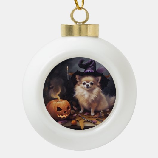 Pompoenen van Pommeren Halloween eng Keramische Bal Ornament (Voorkant)