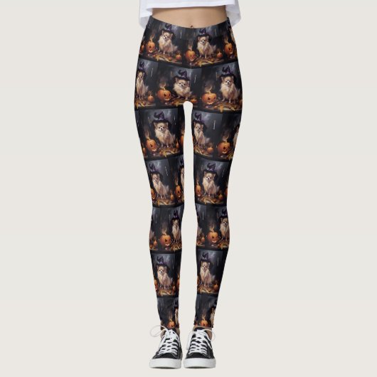 Pompoenen van Pommeren Halloween eng Leggings (Voorkant)