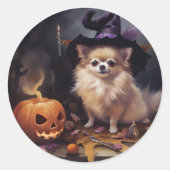 Pompoenen van Pommeren Halloween eng Ronde Sticker (Voorkant)