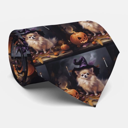 Pompoenen van Pommeren Halloween eng Stropdas (Opgerold)