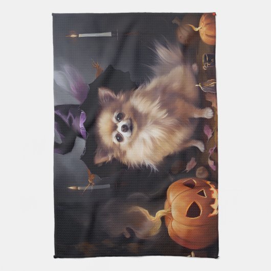 Pompoenen van Pommeren Halloween eng Theedoek (Verticaal)