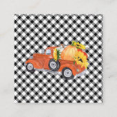 Pompoenen | Verzoek om Baby shower van zonnebloeme Informatiekaartje (Achterkant)