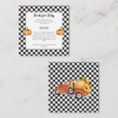 Pompoenen | Verzoek om Baby shower van zonnebloeme Informatiekaartje (Voorkant / Achterkant)