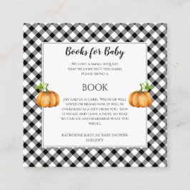 Pompoenen | Verzoek om Baby shower van zonnebloeme Informatiekaartje