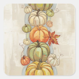 Pompoenen Vierkante Sticker