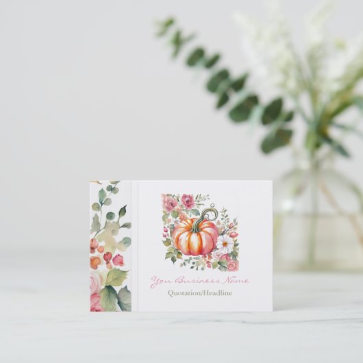 Pompoenen Visitekaartjes (Staand voorkant)