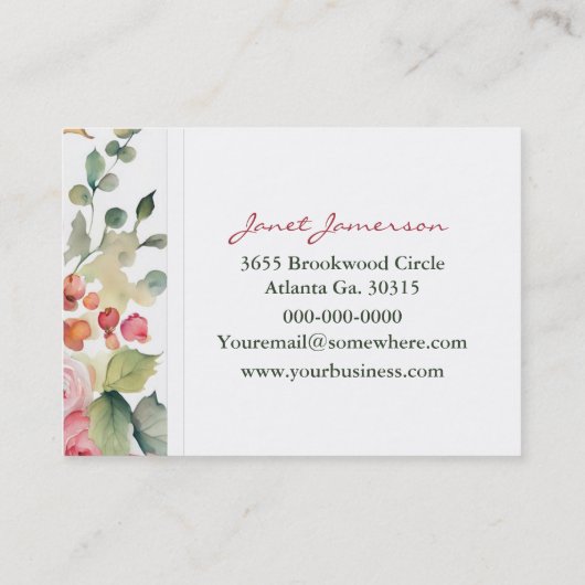 Pompoenen Visitekaartjes (Achterkant)