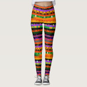 Pompoenen, Vleermuizen en Halloweenfeest Leggings (Voorkant)