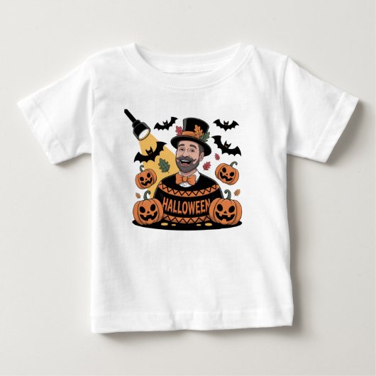 Pompoenen, vleermuizen en herfstbladeren Design T- (Voorkant)