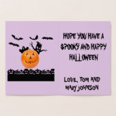 Pompoenen, vleermuizen en hoesjes folie kaarten (Binnen)