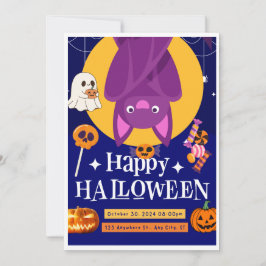 Pompoenen & Vleermuizen Halloween Bash - Aangepast Kaart