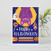 Pompoenen & Vleermuizen Halloween Bash - Aangepast Kaart (Staand voorkant)