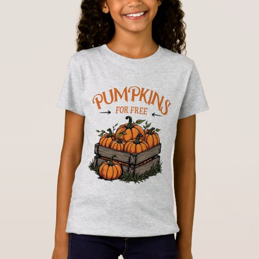 Pompoenen voor gratis - Herfst liefhebbers T-shirt (Voorkant)