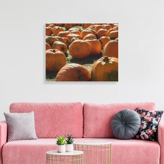 Pompoenen voor Halloween Canvas Afdruk (Insitu (Woonkamer))