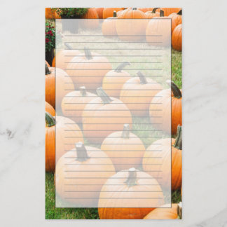 Pompoenen voor verkoop op de markt van een boer briefpapier