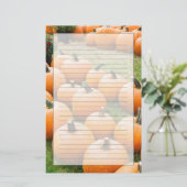 Pompoenen voor verkoop op de markt van een boer briefpapier (Staand voorkant)
