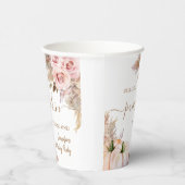 Pompoenen Waterverf Boho Girls Herfst 2e Verjaarda Papieren Bekers (Rechts)