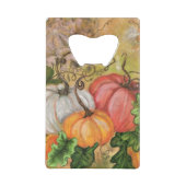 Pompoenen - Waterverf Creditkaart Flessenopener (Voorkant)