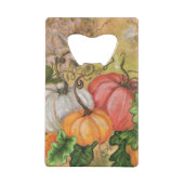 Pompoenen - Waterverf Creditkaart Flessenopener (Achterkant)