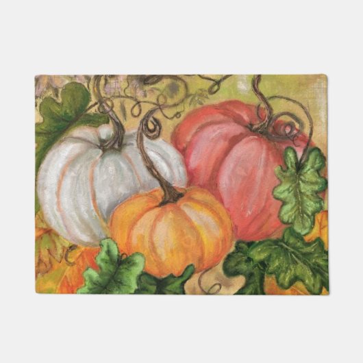 Pompoenen - Waterverf Deurmat (Voorkant)